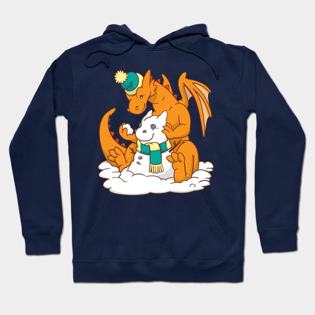 Dragon's Snow Day Hoodie by rebekie.b